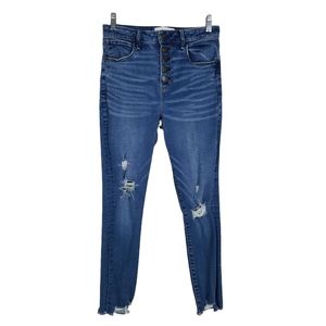 Abercrombie & Fitch High Mom Waist Super Skinny Ankle Jeans Curve Love Size 28